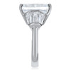 9.0 Carat Emerald Cut or Radiant Cut Triple Baguette Solitaire Ring