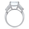 9.0 Carat Emerald Cut or Radiant Cut Triple Baguette Solitaire Ring