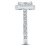 Brenina Asscher Cubic Zirconia Halo Solitaire Engagement Ring