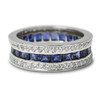 Giselle Triple Row Rounds & Princess Cut CZ Eternity Band