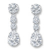 Penelope Rounds & Pears Drop Cubic Zirconia Earrings, 6.86 Ct TW