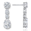 Penelope Rounds & Pears Drop Cubic Zirconia Earrings, 6.86 Ct TW