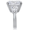 Grace Cushion Cut with Shield Side Stones Cubic Zirconia Ring