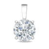 Allure Round Cubic Zirconia Solid Bail Solitaire Pendant