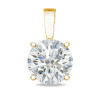 Allure Round Cubic Zirconia Solid Bail Solitaire Pendant