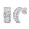Veronica Princess & Rounds CZ Small Hoop Earrings