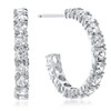 Sarah Small Prong Set Round Cubic Zirconia Hoop Earrings