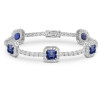 Naples Asscher with Rounds Halo Link CZ Bracelet