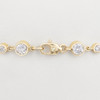 Rolo Rounds Bezel Link Cubic Zirconia Bracelet