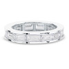 Emerald Cut Sideways Channel Set CZ Eternity Band