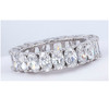 Oval Cubic Zirconia Prong Set Eternity Band