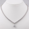 Vanessa "V" Shaped CZ Tennis Necklace with Optional Drop