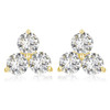 Trio of Rounds Cubic Zirconia Cluster Earrings