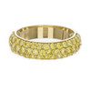 YELLOW DIAMOND CZ PAVE WEDDING BAND