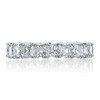 Princess Cut Prong Set Cubic Zirconia Eternity Band