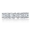 Princess Cut Prong Set Cubic Zirconia Eternity Band