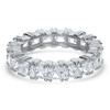 Princess Cut Prong Set Cubic Zirconia Eternity Band