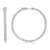 Juno Vault Lock Inside Out Rounds CZ Earring Hoops, 7.0 Carats Total