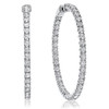 Juno Vault Lock Inside Out Rounds CZ Earring Hoops, 7.0 Carats Total