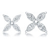 White gold CZ Monarch earrings