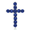 Lab Created Sapphire  Designer Inspired Cross Pendant, 0.5 Carats