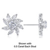 Pinwheel Cubic Zirconia Halo Earring Jacket Enhancers