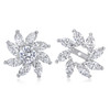 Pinwheel Cubic Zirconia Halo Earring Jacket Enhancers