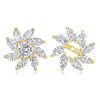 Pinwheel Cubic Zirconia Halo Earring Jacket Enhancers