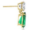 Arlene Round Top with Color Pear Drop Cubic Zirconia Earrings