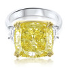Marina Canary Yellow Cushion with Trapezoids CZ Engagement Ring