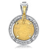 Liberty Channel Set Rounds Coinframe Pendant with 1/10 OZ Coin