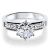 2.5 Ct Round Quinn Round w/ Channel Princess Sides CZ Solitaire Ring