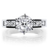 2.5 Ct Round Quinn Round w/ Channel Princess Sides CZ Solitaire Ring