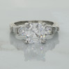 Felicity 4.0 Carat Asscher with Rounds & Baguettes CZ Estate Solitaire Ring