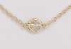 Rose Gold Celebration CZ By The Yard Bezel Rounds Station Necklace 31 to 32 Inches