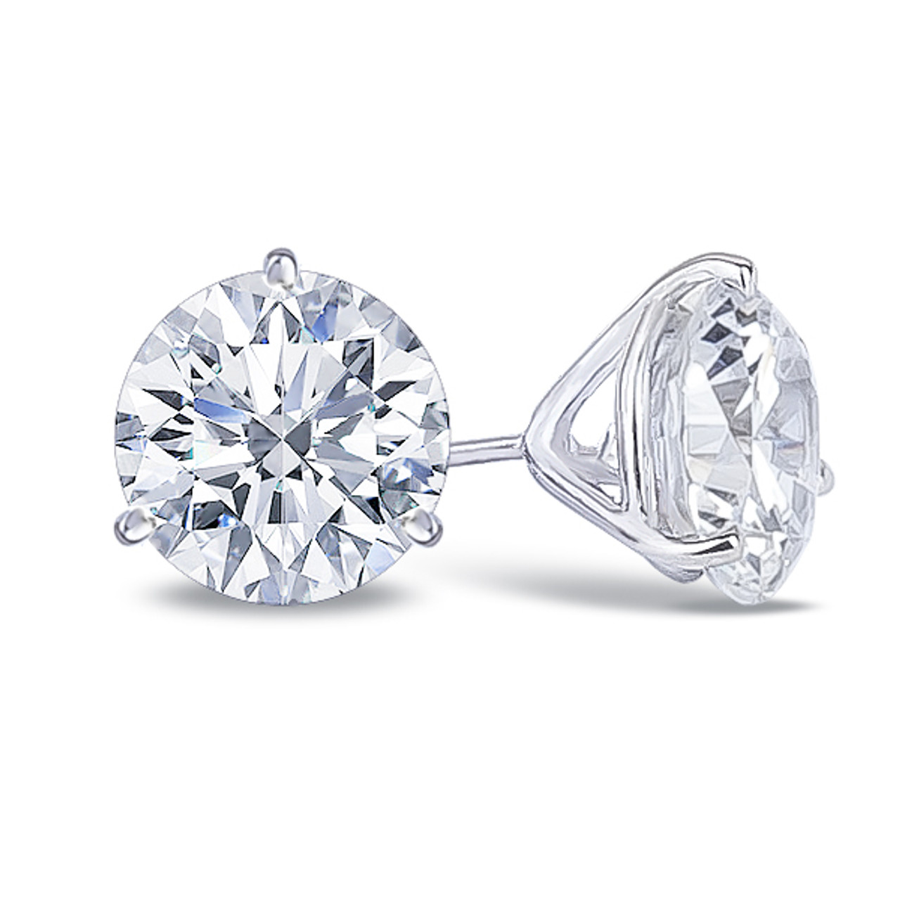 martini diamond stud earrings