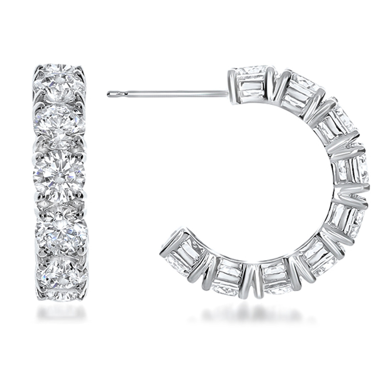 Buy Pissara by Sukkhi Marvelous 925 Sterling Silver Floral Shaped Cubic  Zirconia Hoop Earrings For Women & Girls|with Authenticity Certificate, 925  Stamp & 6 Months Warranty Online at Best Prices in India - JioMart.