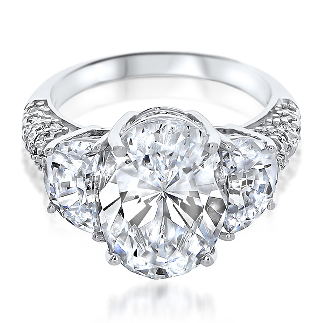 Oliana: Gorgeous 4.12c Russian Ice CZ Diamond 2 Piece Wedding Ring Set -  Trustmark Jewelers