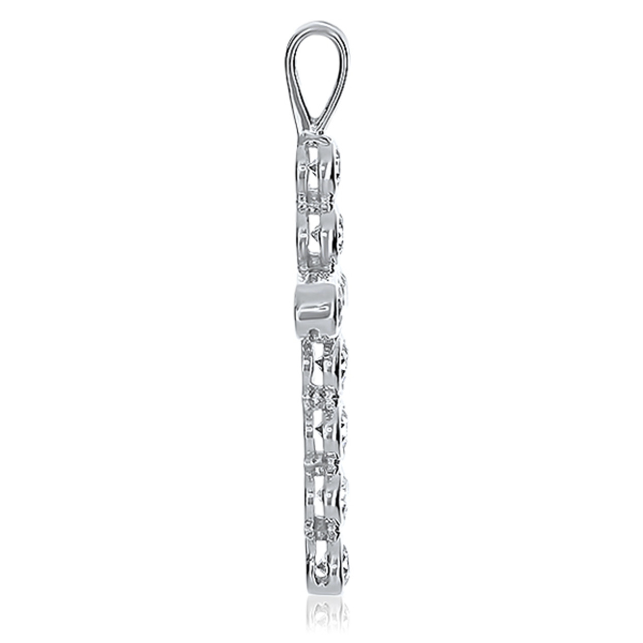 ★COURONNE★ Bagel Cross 24 _RVBRX25143BKX Abigail Bezel Set Rounds Cubic Zirconia Cross Pendant