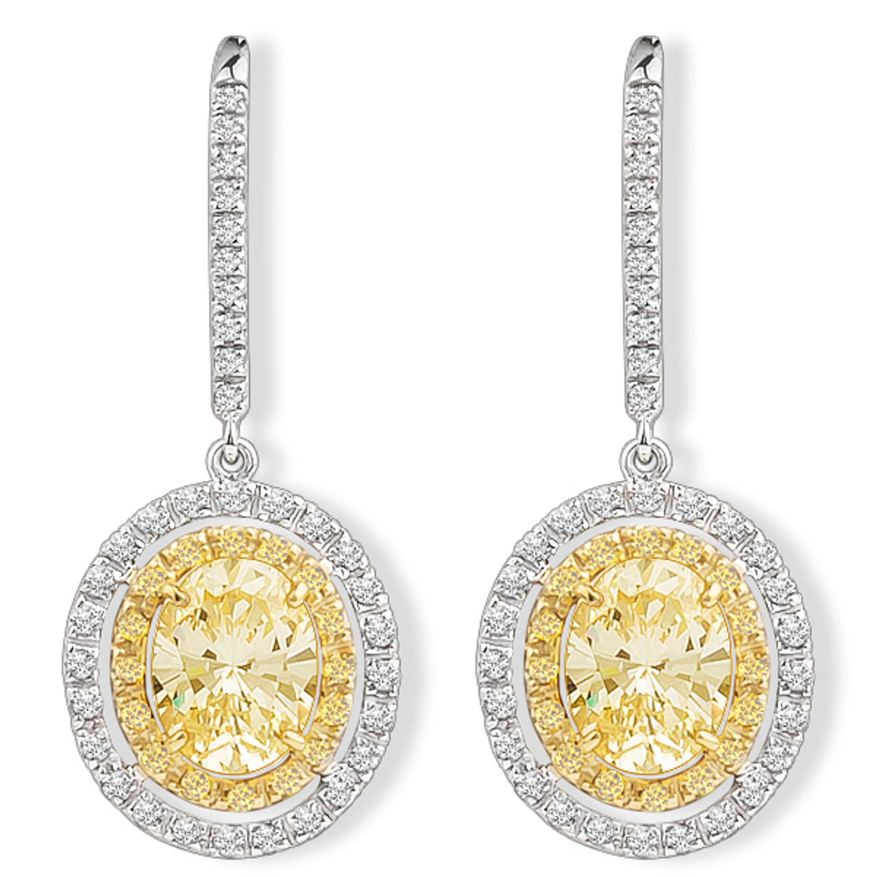 Wedding Yellow Zircon Earrings | Yellow Cubic Zirconia Earrings - Water  Drop Cubic - Aliexpress