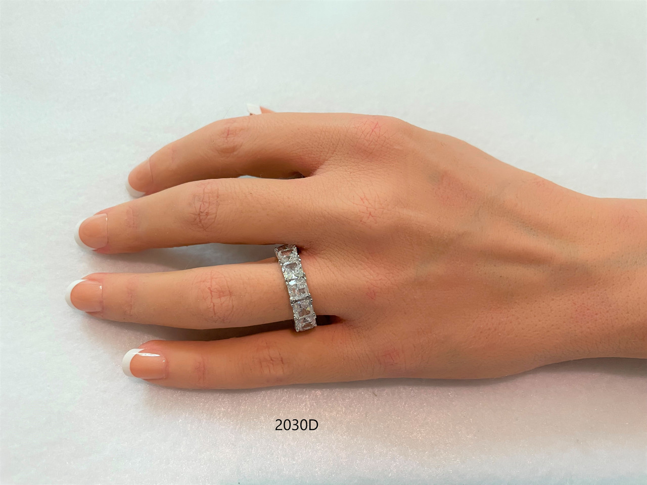 Cushion Cut Cubic Zirconia Eternity Band