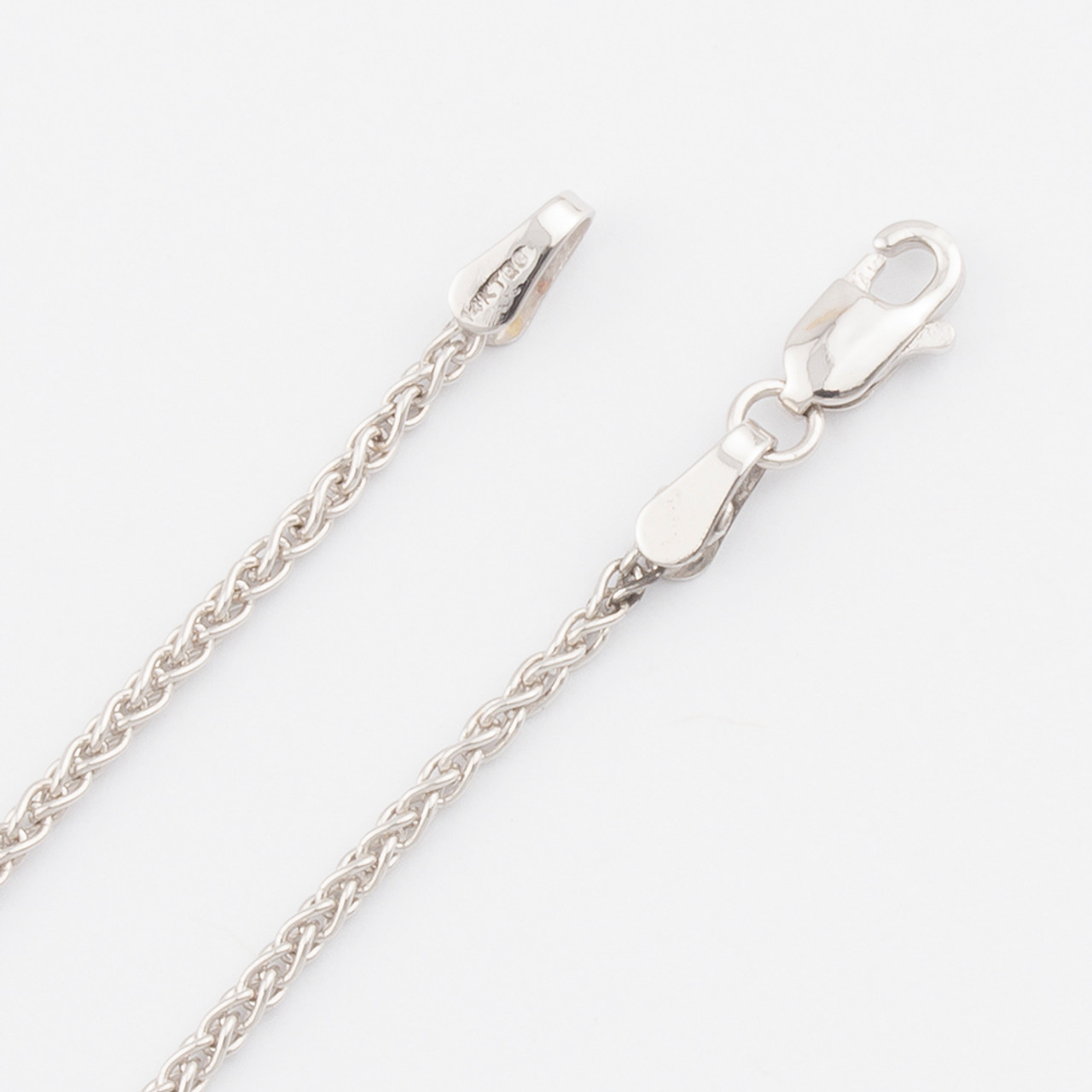 Zales 1.0mm Diamond-Cut Spiga Chain Necklace in 18K Gold - 16