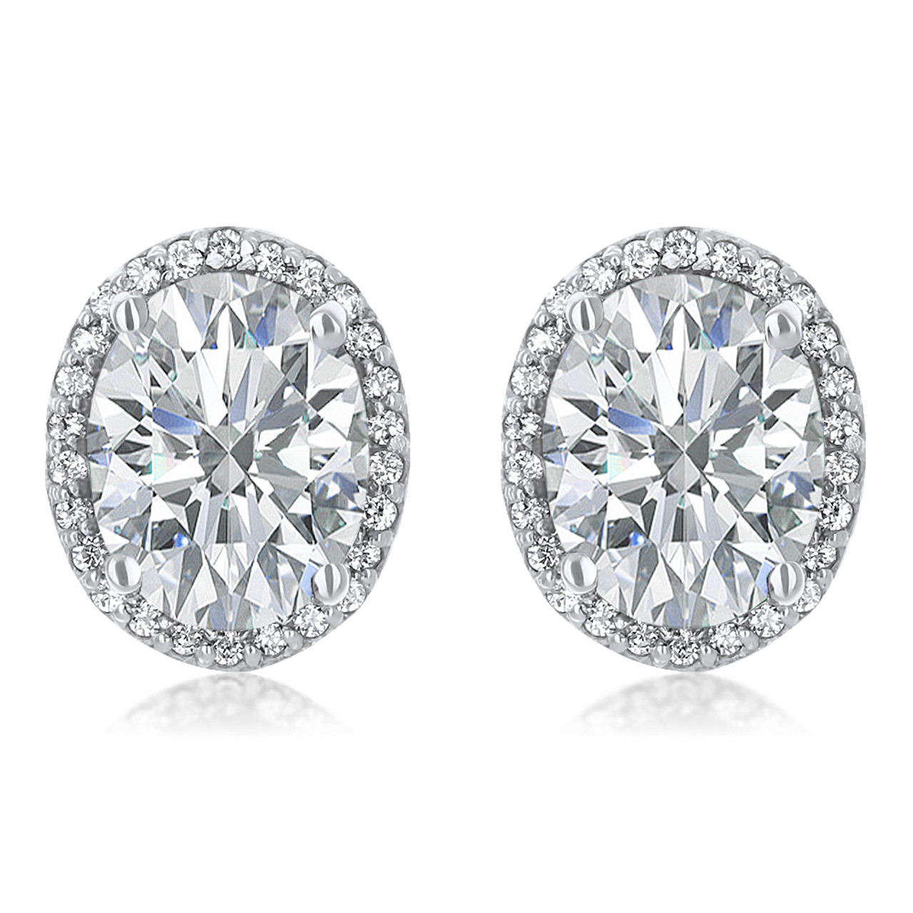 Beazen 1ct Oval Lab Diamond Earrings | Fiona Diamonds