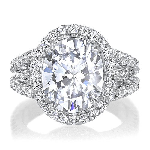 SALE - 3.5 Carat Oval Madeline Halo CZ Ring SALE - 3.5 Carat Oval Madeline Halo CZ Ring
