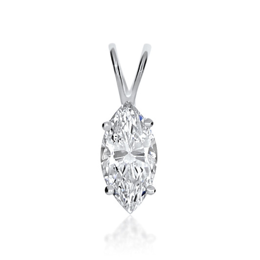 Marquise Cubic Zirconia Classic Solitaire Pendant