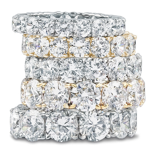 Diamond Simulant Ladies Rings, Eternity Bands, Wedding Bands