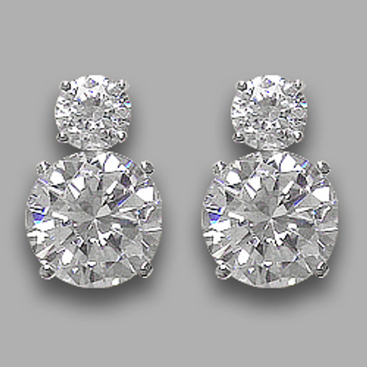 Lindsay Round Cubic Zirconia Drop Earrings Lindsay Round Cubic Zirconia Drop Earrings