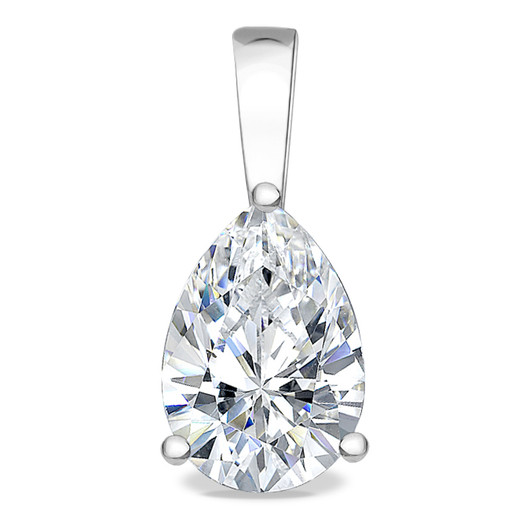 Allure Heart Cubic Zirconia Solid Bail Solitaire Pendant - Mystique of ...