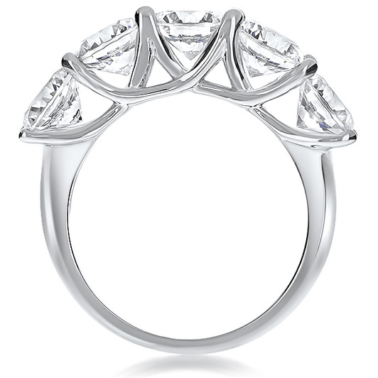 Leela 0.75 Carat Each Lucida Style Anniversary Cubic Zirconia Band Leela 0.75 Carat Each Lucida Style Anniversary Cubic Zirconia Band