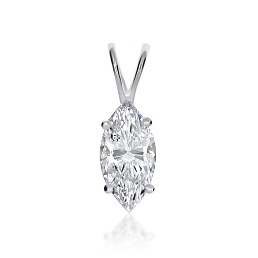 0.75 Carat Marquise CZ Classic Solitaire Pendant 0.75 Carat Marquise CZ Classic Solitaire Pendant